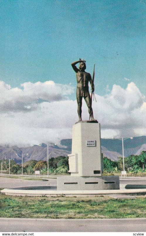 MARACAY, Venezuela, PU-1942; Avda. 2 De Diciembre Con Monumento Del Cacique M...