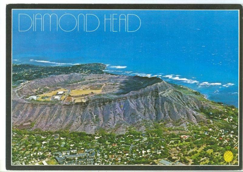 Diamond Head Crater as seen from the air, Honolulu, Hawaii