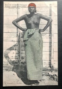 Mint Dakar Senegal RPPC Real Picture Postcard Young Giant Native girl