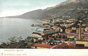 US3085 Italy Trieste Barcola Harbour Boats Panorama