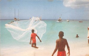 Net Fishing Barbados West Indies Postal used unknown 