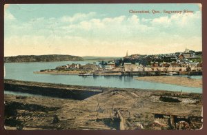 h252 - CHICOUTIMI Quebec Postcard 1914 Birds Eye View