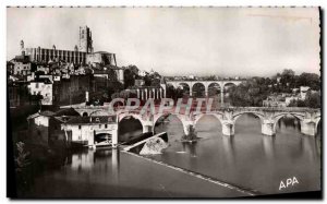 Modern Postcard View Albi Tarn and Ste Cecile basilica