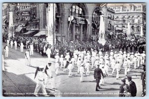 1914 FRATERNAL PARADE SIGNS STAR SPANGLED BANNER CENTENNIAL BALTIMORE POSTCARD