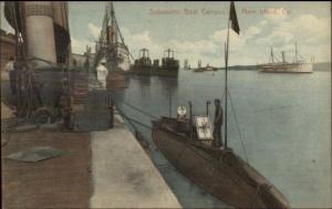 Mare Island CA Sub Submarine Boat Campus c1910 Postcard
