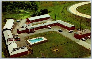 Warren Ohio 1960s Postcard Aerial View Warren Motor Lodge And Restaurant Motel