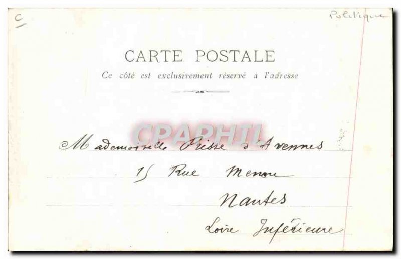 Old Postcard Political Satirical Edward VII Rostro