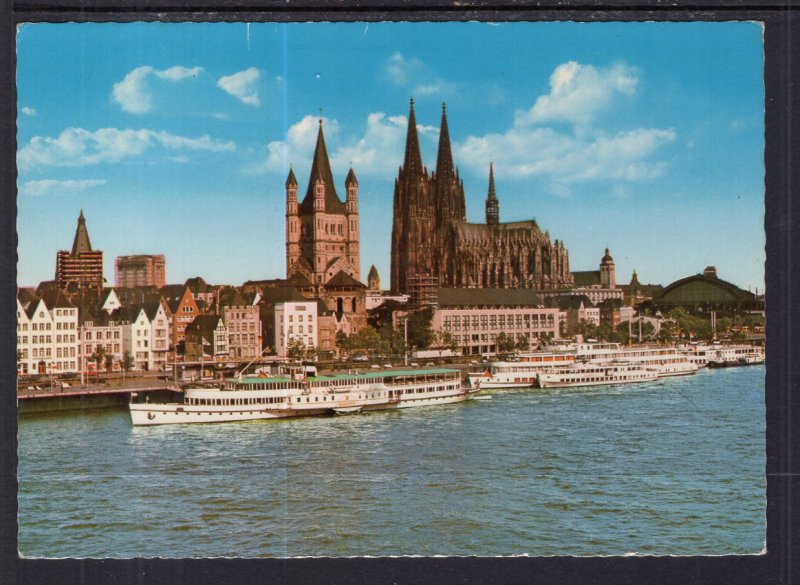 The Rhine and Cathedral,Cologne,Germany BIN