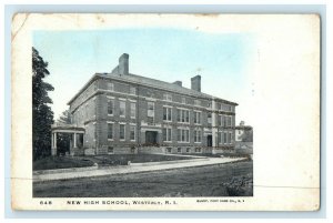 1905 New High School, Westerly, Rhode Island RI Antique Unposted Postcard 