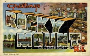Rocky Mountain, North Carolina Large Letter Towns 1945 close to perfect corne...