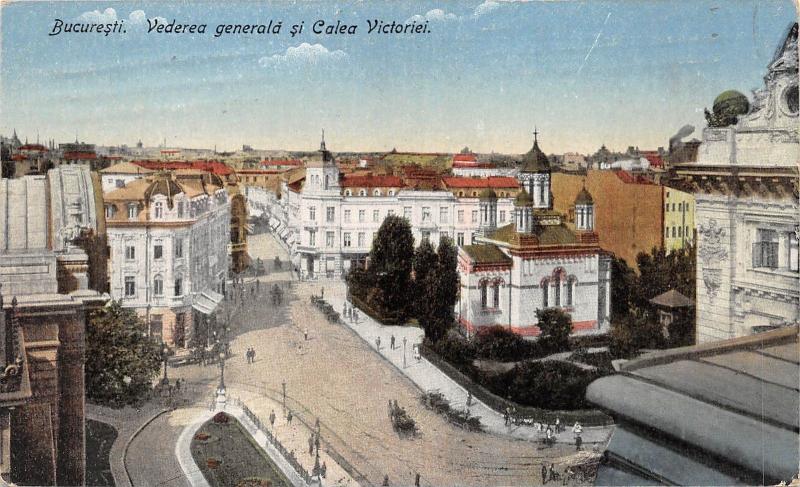 B78141 bucuresti vederea generala si calea victoriei   romania