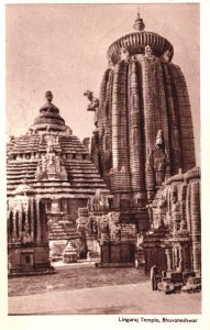 India Lingaraj Temple Bhubaneswar Vintage Postcard 05.41