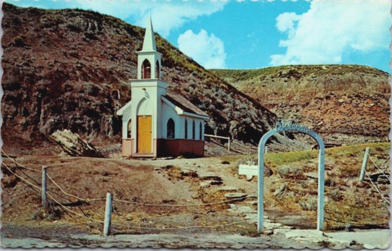 World's Largest Little Church Drumheller Alberta AB Unused Vintage Postcard D34