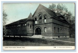 c1910 Entrance of Ladies Gymnasium Grinnell Iowa IA Antique Posted Postcard 