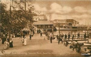 Boat Landing Leschi Park C-1910 Seattle Washington Mitchell postcard 3230