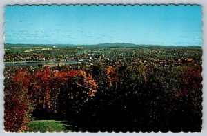 Sherbrooke Quebec From Mount Bellevue 1971 Postcard, Cancer Can Be Beaten Cancel