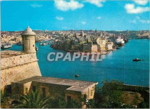 Postcard Modern If advancing in the Grand Harbor Old Town Senglea fortified m...