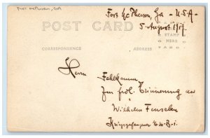 1919 Fort McPherson Rocking Chair Georgia GA RPPC Unposted Photo Postcard 