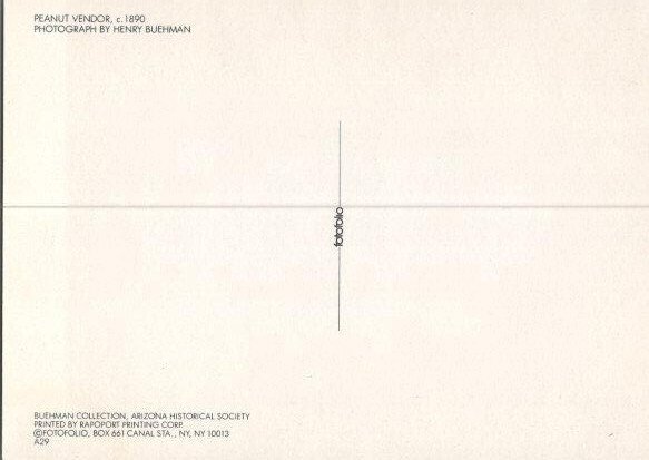 Peanut Vendor Arizona Continental Chrome Postcard