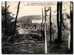 Old Postcard Bagnoles De L & # 39Orne Grand Hotel Vu Du Roc au Chien