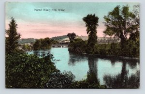 Huron River Ann Arbor Michigan MI UNP DB Postcard G16