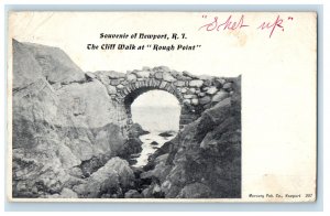1905 Cliff Walk Rough Point Souvenir of Newport RI West Yarmouth MA PMC Postcard 