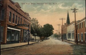 Hancock Delaware County NY East Fron St Pharmacy Drugstore c1910 Postcard