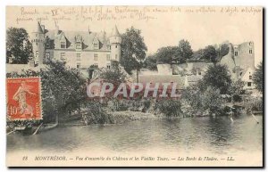 Postcard Old Montresor overall view of the Castle and the Old Tours The Banks...