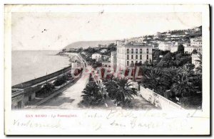 Postcard Old San Remo La Passeggiata