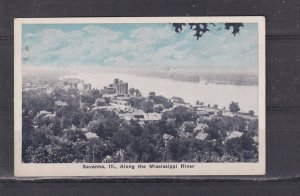 ILLINOIS, SAVANNA, ALONG THE MISSISSIPPI RIVER, c1930 ppc., unused.