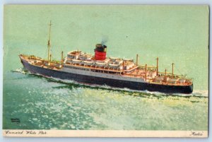 Liverpool Lancashire England Postcard Cunard White Star Media Paquebot 1949