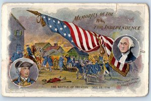 c1910's Independence George Washington The Battle Of Trenton Embossed Postcard