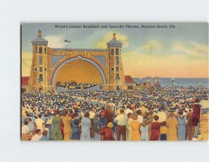 Postcard World's Largest Bandshell and Open-Air Theater, Daytona Beach, Florida