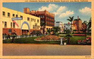 California Long Beach Cinderella Ballroom and East Seaside Boulevard 1943 Cur...