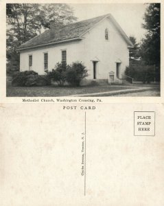WASHINGTON CROSSING PA BUCKS COUNTY METHODIST CHURCH ANTIQUE POSTCARD