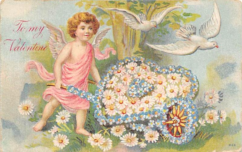 To my Valentine Postcard postal used date unknown