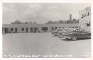 Oneida Tennessee Grill and Court Real Photo Vintage Postcard AA31966