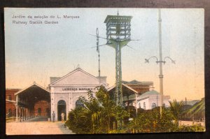 Mint Portugal Lorenzo Marques picture Postcard Railway Station Garden