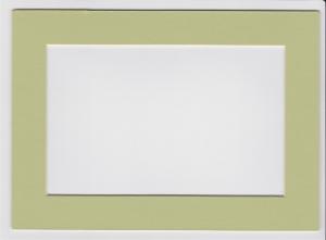 Custom Cut Postcard Mat Fits 5x7 Frame LIGHT GREEN