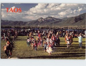 Postcard Inter-Tribal Pow-Wow Taos Pueblo Taos New Mexico USA