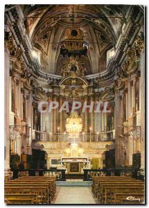 Modern Postcard Sospel March Alp Interior of the church St Michel