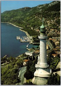 Trieste Victory Lighthouse Italy Monument Buildings Mountains Postcard