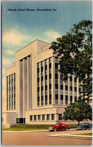 Alexandria Louisiana LA, Parish Court House, Government Building, Postcard