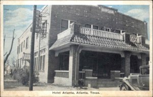 Cass County Atlanta Texas TX Hotel Atlanta SCARCE c1930s Postcard