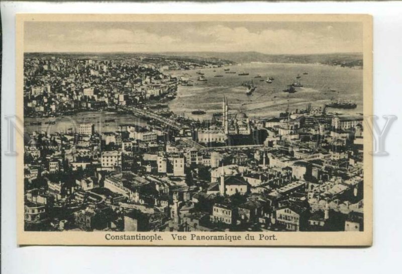 433731 TURKEY Constantinople port panorama Vintage Ahitouv postcard