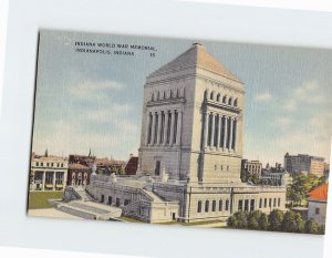 Postcard Indiana World War Memorial, Indianapolis, Indiana