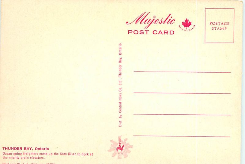 Buy Postcard Grain Elevators Kam River Thunder Bay Ontario Canada