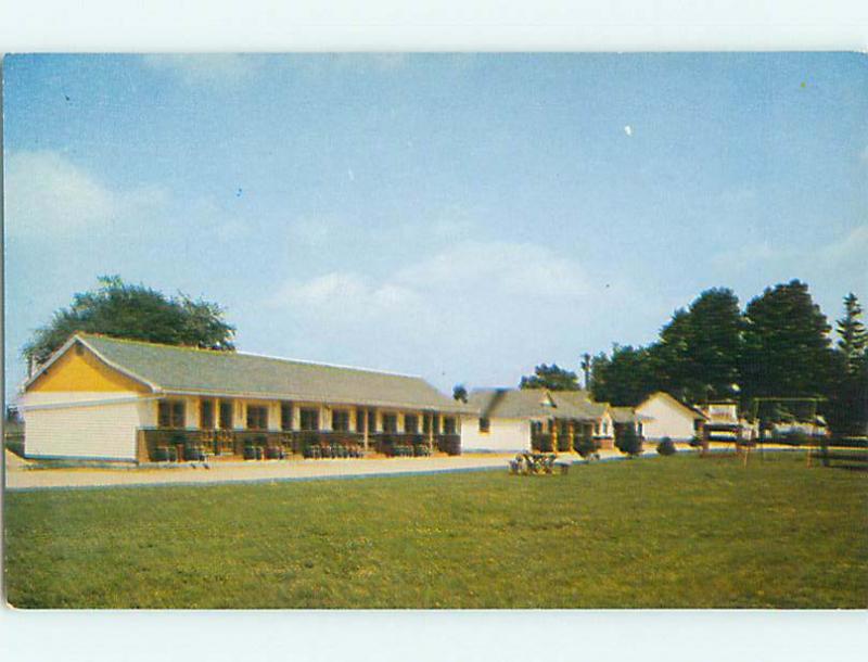 Unused 1950's FOUR CLOVER LEAF MOTEL Tekonsha Michigan MI u2716@