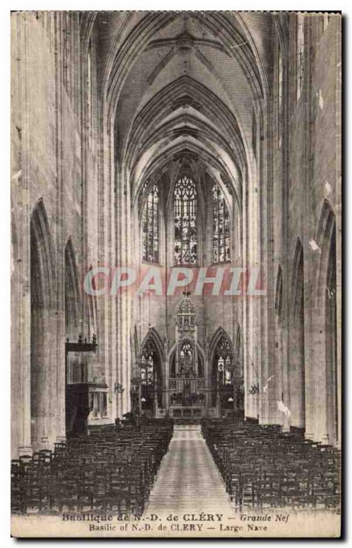 Postcard Old Basilica of Our Lady of Clery Great nave