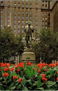 Vtg Cleveland Ohio OH Statue of General Moses Cleveland 1950s Postcard